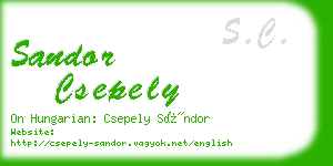 sandor csepely business card